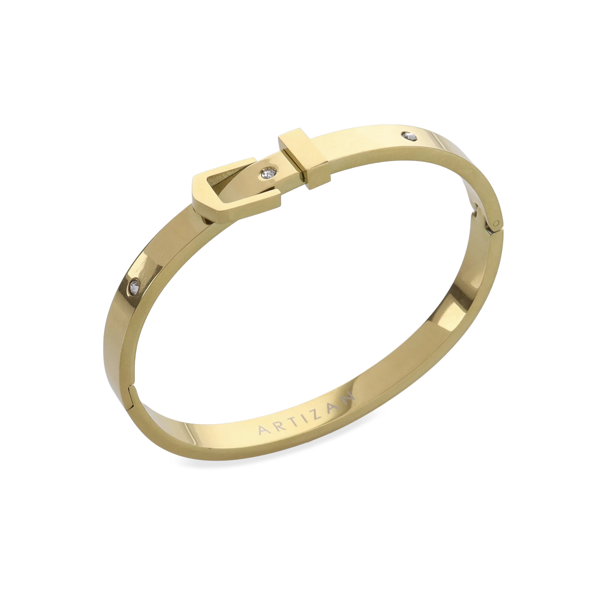 Cartier Inspired Love Bangle Slim clip lock White Gold/ Rose Gold