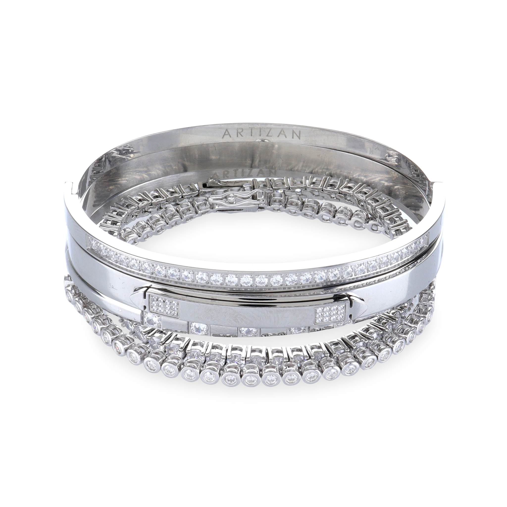 Silver Gear Bracelet Stack– Artizan Joyeria Silver Gear Bracelet Stack– Artizan Joyeria