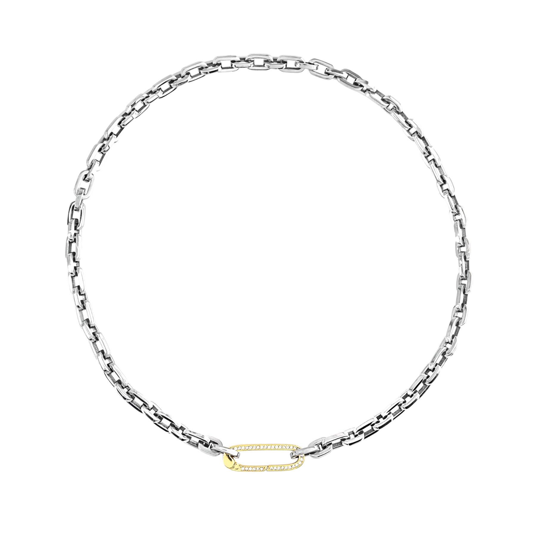 Monogram Chain Necklace In Silver