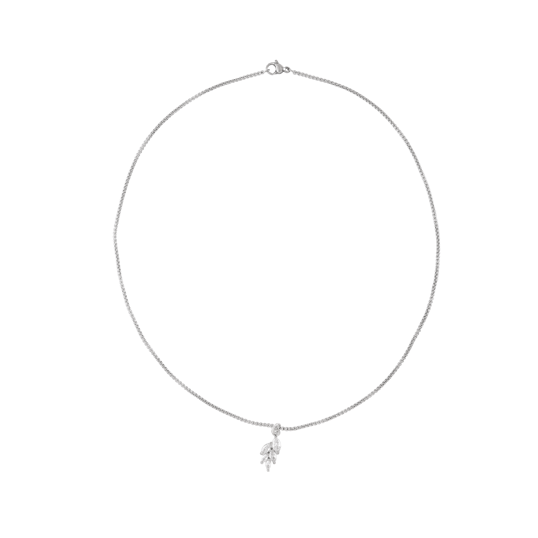 Gucci Flora 18k necklace with diamonds in white gold