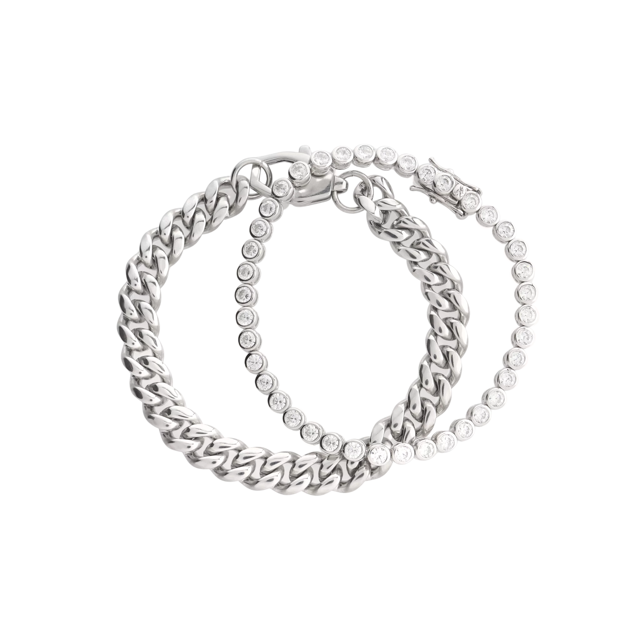 The Bubble Curb Chain Bracelet Stack– Artizan Joyeria