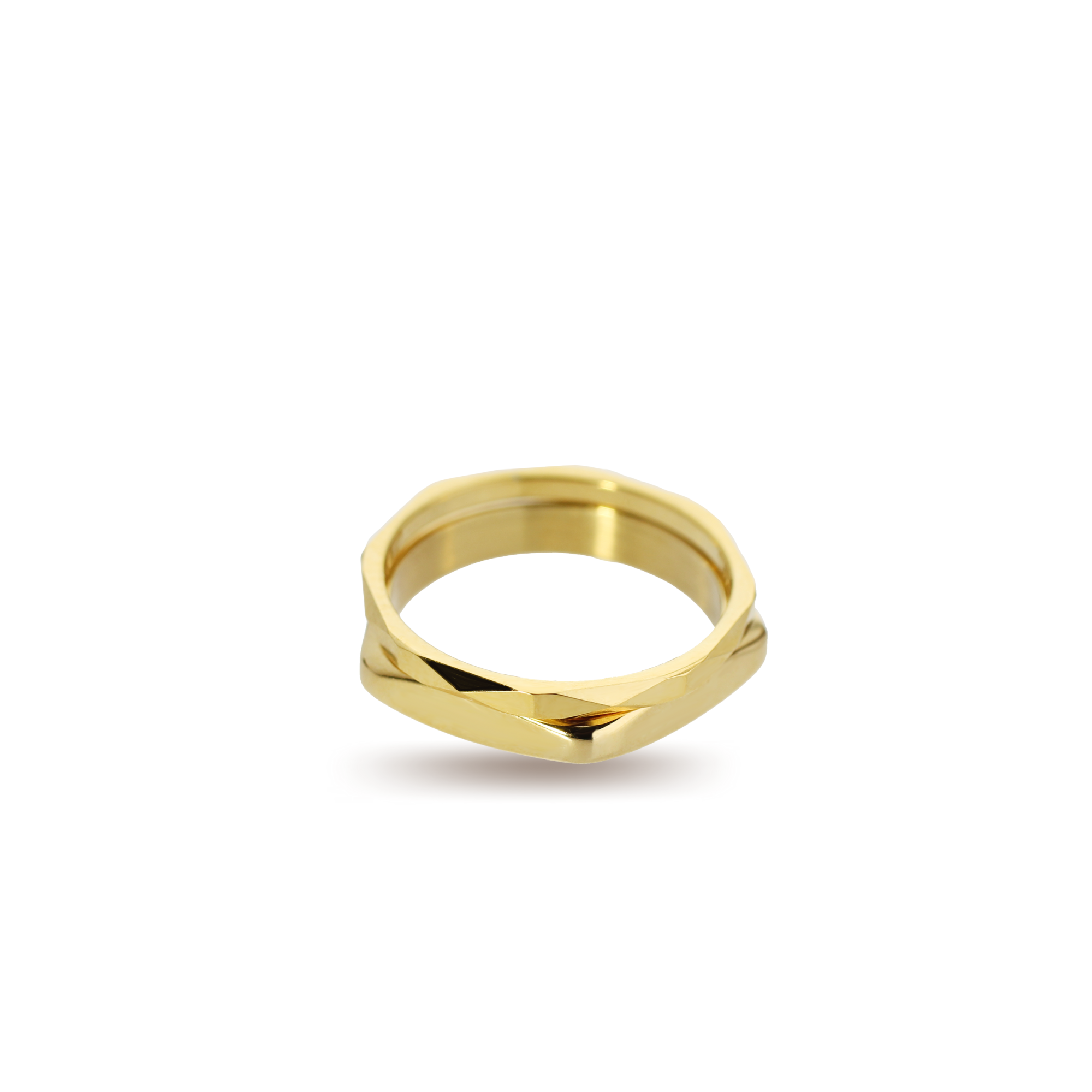 Dainty 18k Gold Plated Stacking Ring Set of 6