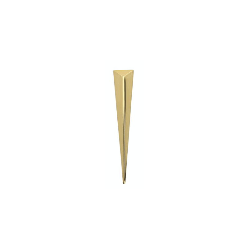 Half Needle earring comes in one piece only which is made of Gold plated spike shaped earring. It is a long triangular earring.