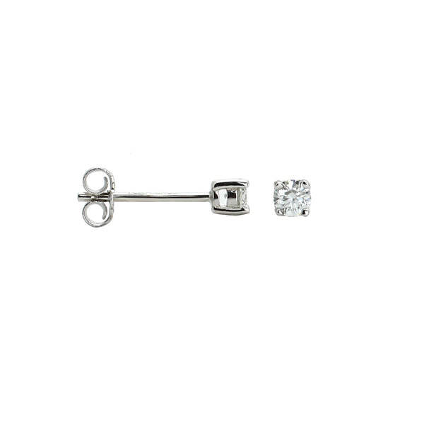 The MINI SOLITAIRE EARRING which is made of 925 sterling silver with 3mm Zirconia diamond Stud.