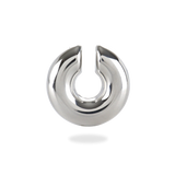 The Chunky Bagel Ear Cuff, a silver ear cuff with a thick, rounded design. ||| SILVER