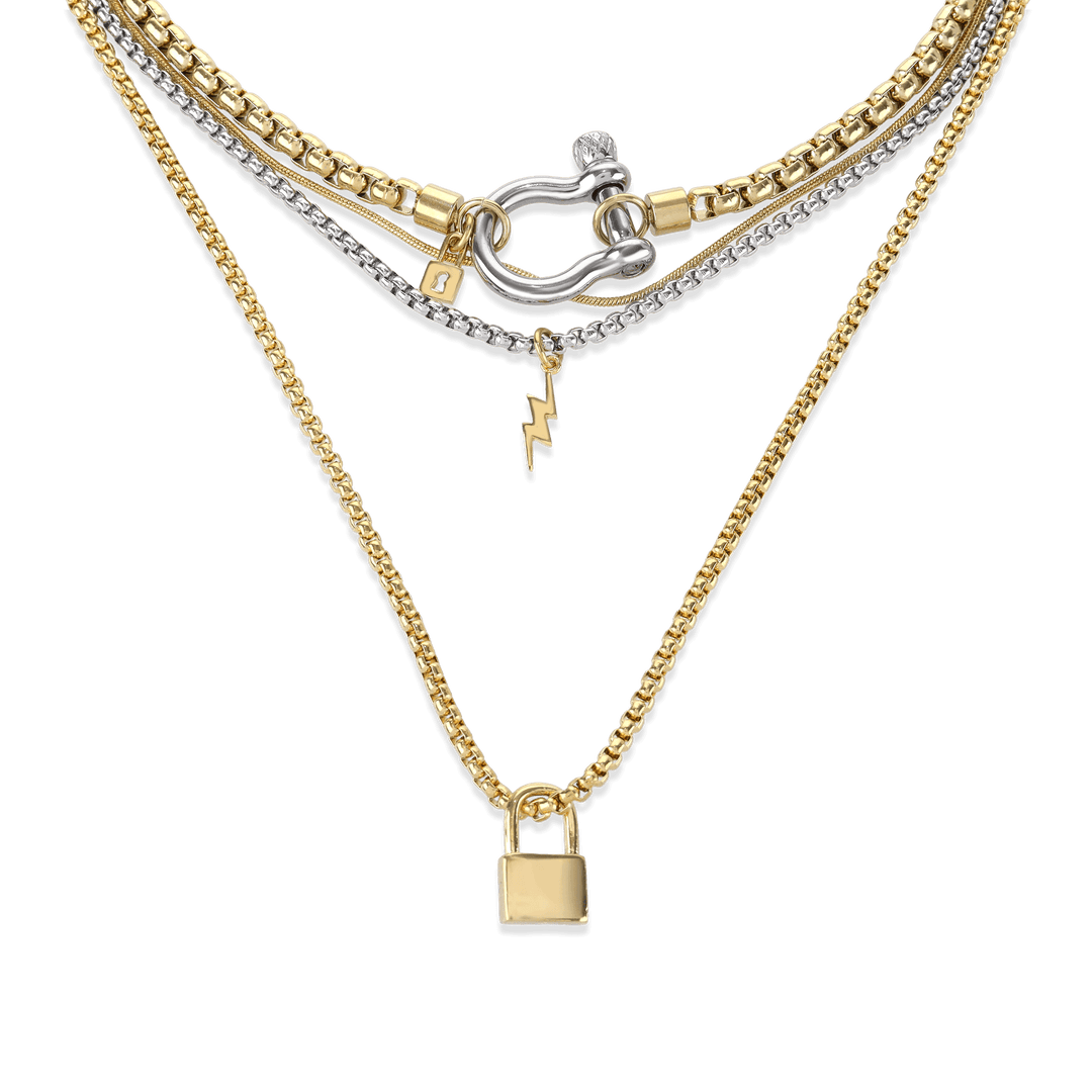Horseshoe Lock Layered Necklace Set– Artizan Joyeria