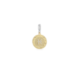 The Zodiac Clip On Charm, a gold charm with the Pisces zodiac symbol and cubic zirconia accents. ||| PISCES/MIX