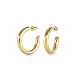 The SLIM BAGEL HOOPS which is a pair of gold bagel inspired hoops.
