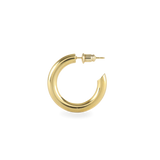 The SLIM BAGEL HOOPS which is a gold bagel inspired hoops.