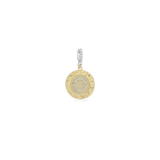 The Zodiac Clip On Charm, a gold charm with the Cancer zodiac symbol and cubic zirconia accents. ||| CANCER/MIX