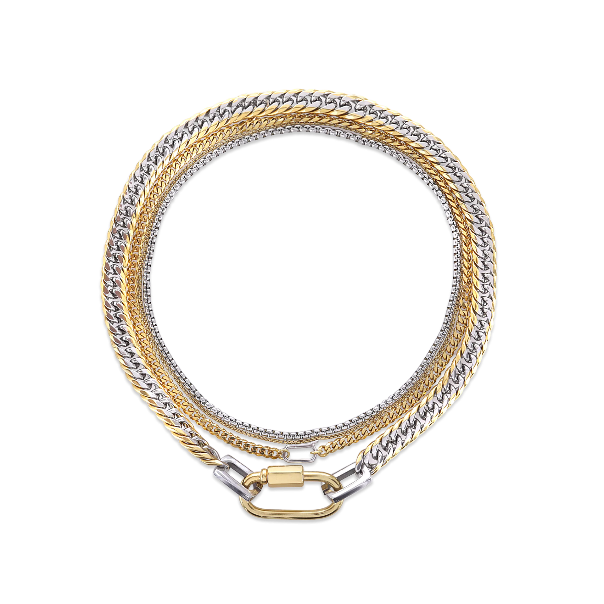 The Carabiner Layered Necklace Set– Artizan Joyeria The Carabiner Layered Necklace Set– Artizan Joyeria