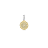 The Zodiac Clip On Charm, a gold charm with the Leo zodiac symbol and cubic zirconia accents. ||| LEO/MIX