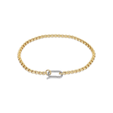 The Unique Can Opener Box Chain Bracelet featuring a distinctive gold link design and a secure clasp ||| GOLD