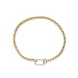 Unique Can Opener Box Chain Bracelet featuring a distinctive gold link design and a secure clasp ||| GOLD