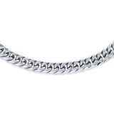 The Tropicana Chain, a silver cuban link chain necklace with a classic design.