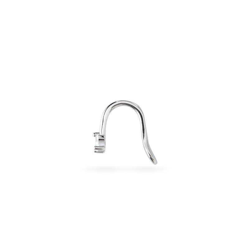 The WHISPERING LEAVES EAR CUFF made of Sterling silver  with two leaf shaped zirconia.
