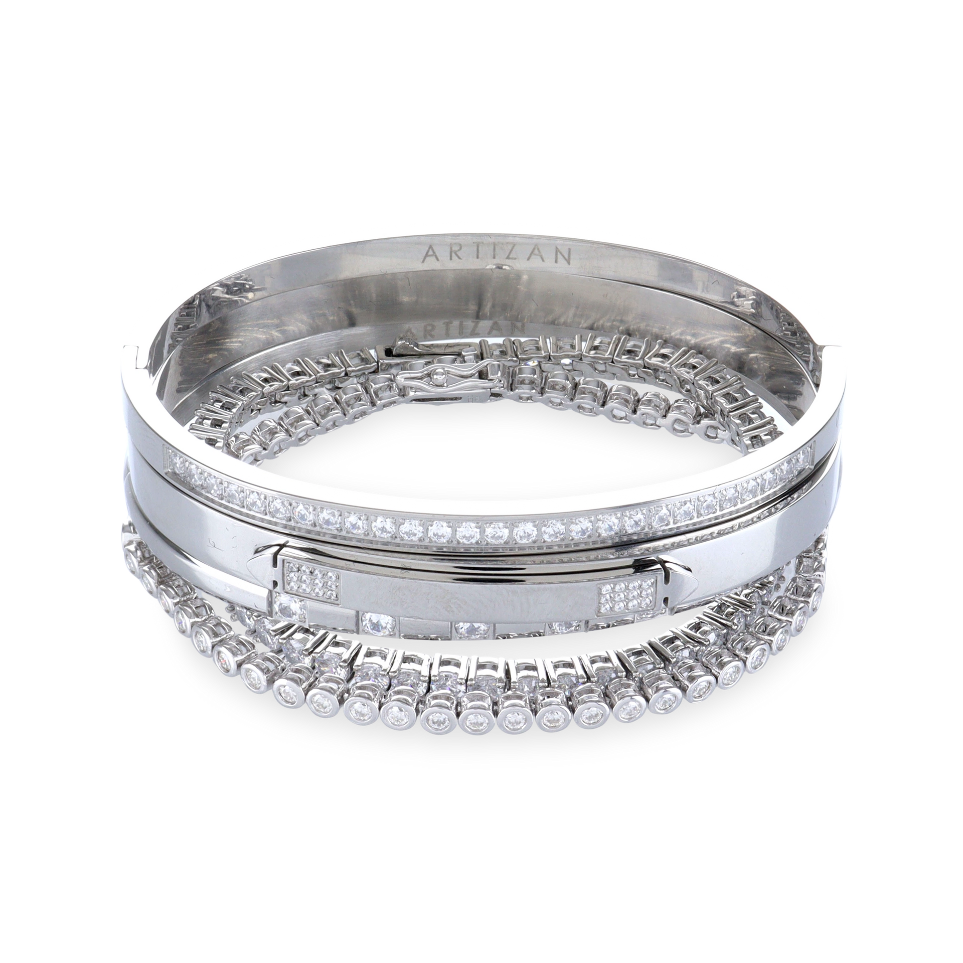 Silver Gear Bracelet Stack– Artizan Joyeria