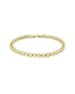 4MM ROUND BEZEL GOLD TENNIS BRACELET