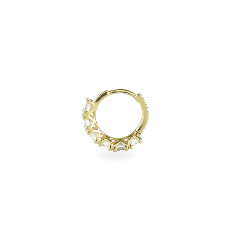 GOLD CROWN HOOPS PIERCINGS