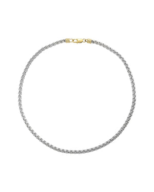 TWO-TONE BOX CHAIN NECKLACE