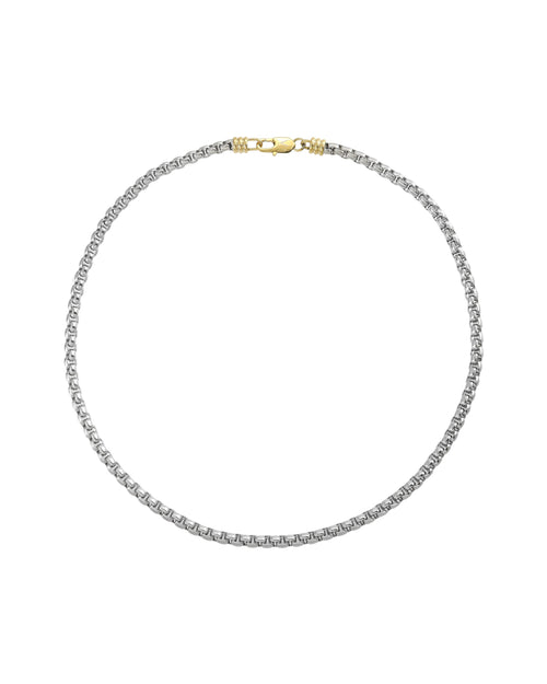 TWO-TONE BOX CHAIN NECKLACE