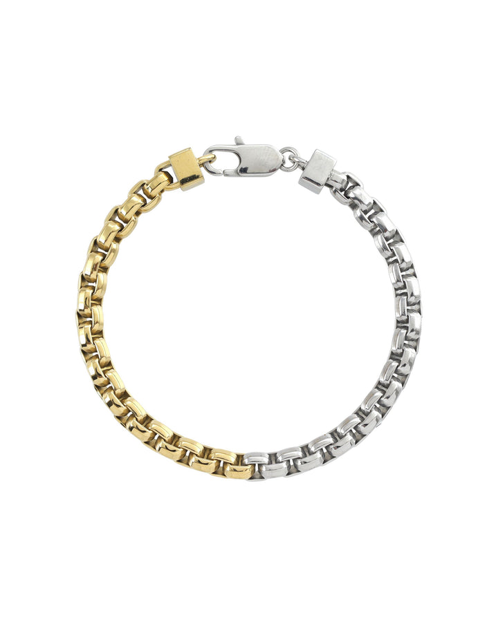 TWO-TONE BOX CHAIN BRACELET