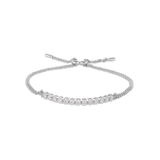 Sparkling Diamond Tennis Bracelet with Adjustable Slider Closure