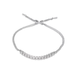 Sparkling Diamond Tennis Bracelet with Adjustable Slider Closure