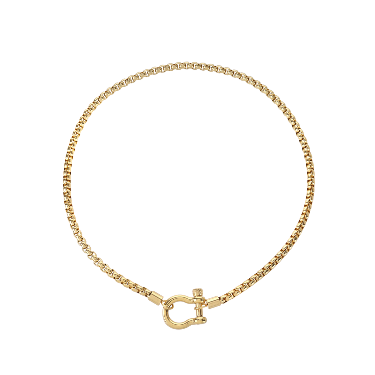 【定価37,400円】クレッシオーニ arc necklace Round Box Chain Horseshoe Necklace– Artizan Joyeria