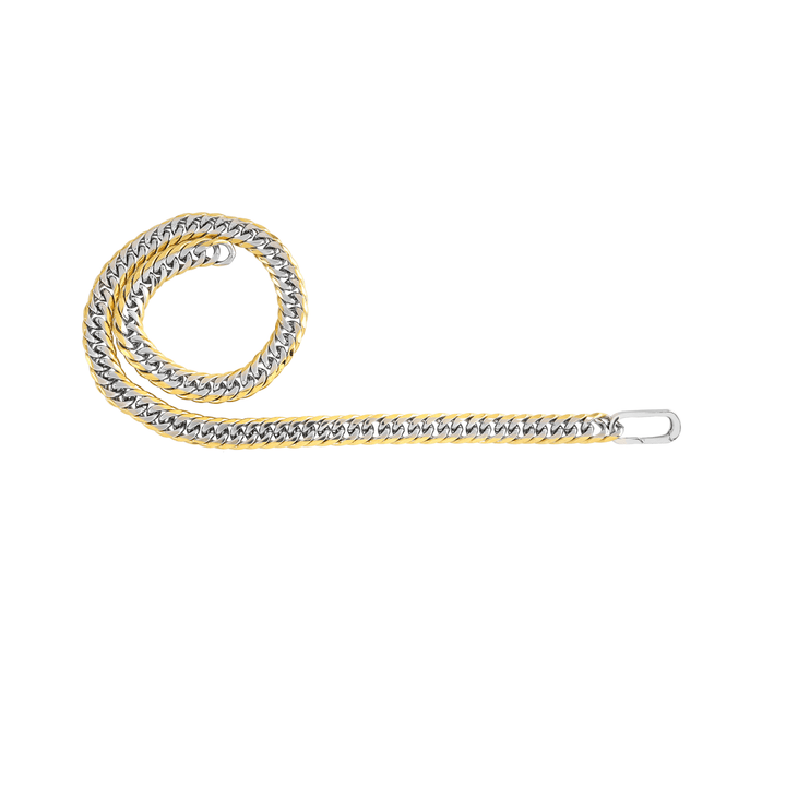 The Just Click Mix Chain, a single silver and gold chain with a silver lobster clasp closure. ||| MIX