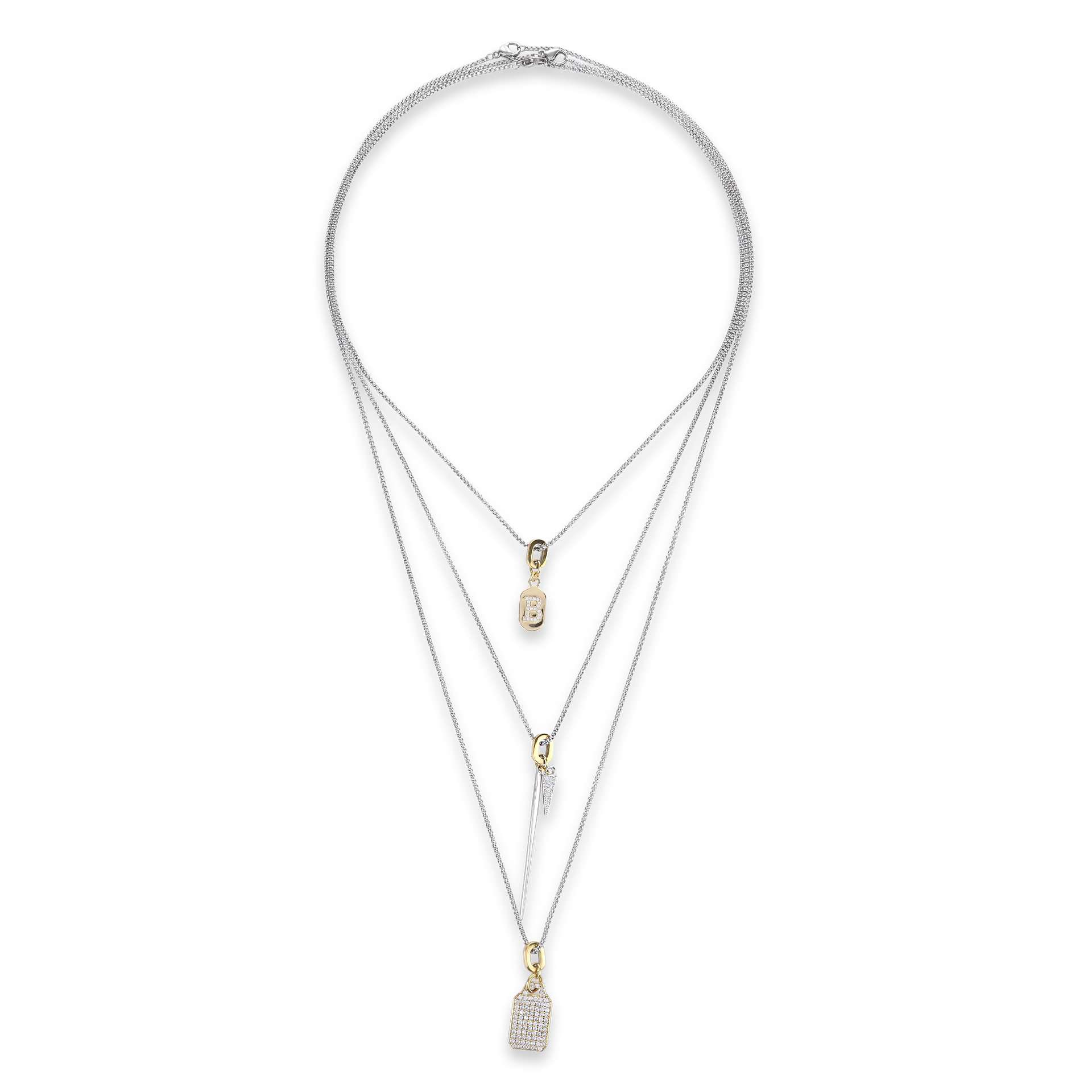 Tag Needle Layered Necklace Set– Artizan Joyeria Tag Needle Layered Necklace Set– Artizan Joyeria