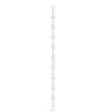 The Endless Diamond Earring Chain, a gold chain featuring seven bezel-set diamond-like stones. 