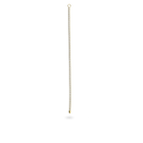 The Tennis Earring Chain, a single long gold chain earring with tiny sparkling stones.||| GOLD