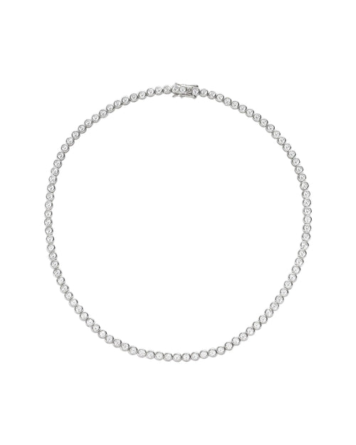 ROUND BEZEL TENNIS NECKLACE