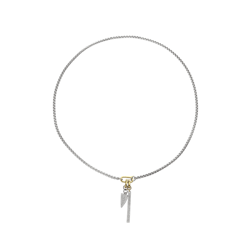 LINK BOX BAR CHARM NECKLACE Artizan Joyeria