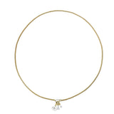 The can opener necklace featuring The MINI STAR LINK CHARM which is a  silver diamond encrusted star charm with gold link, the drop charm and round silver charm with north star diamond detail.