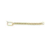 The MINIMAL CAN OPENER CHAIN RING, which is a bold and unique gold ring, features a chunky chain-link design connected by a sleek can opener-style clasp. This statement piece stands out on its own or can be stacked with other rings for a layered, modern look. ||| GOLD