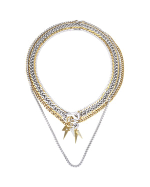 TRIANGLE LAYERED NECKLACE SET