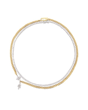 THE TENNIS & THE CHAIN LAYERED NECKLACE SET