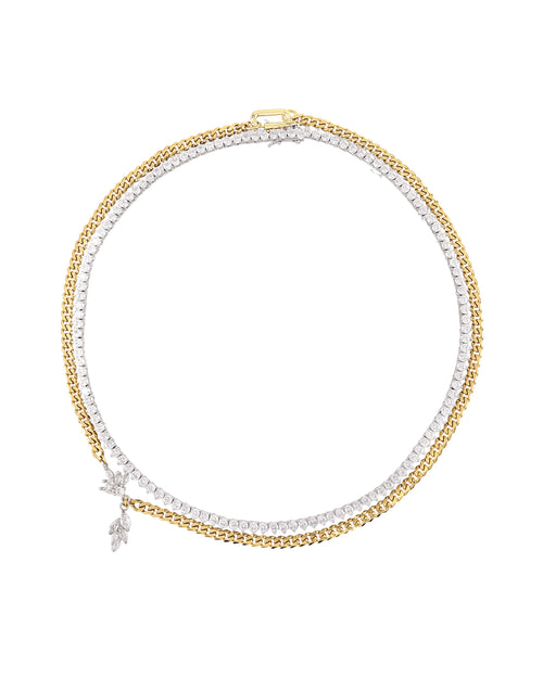 THE TENNIS & THE CHAIN LAYERED NECKLACE SET
