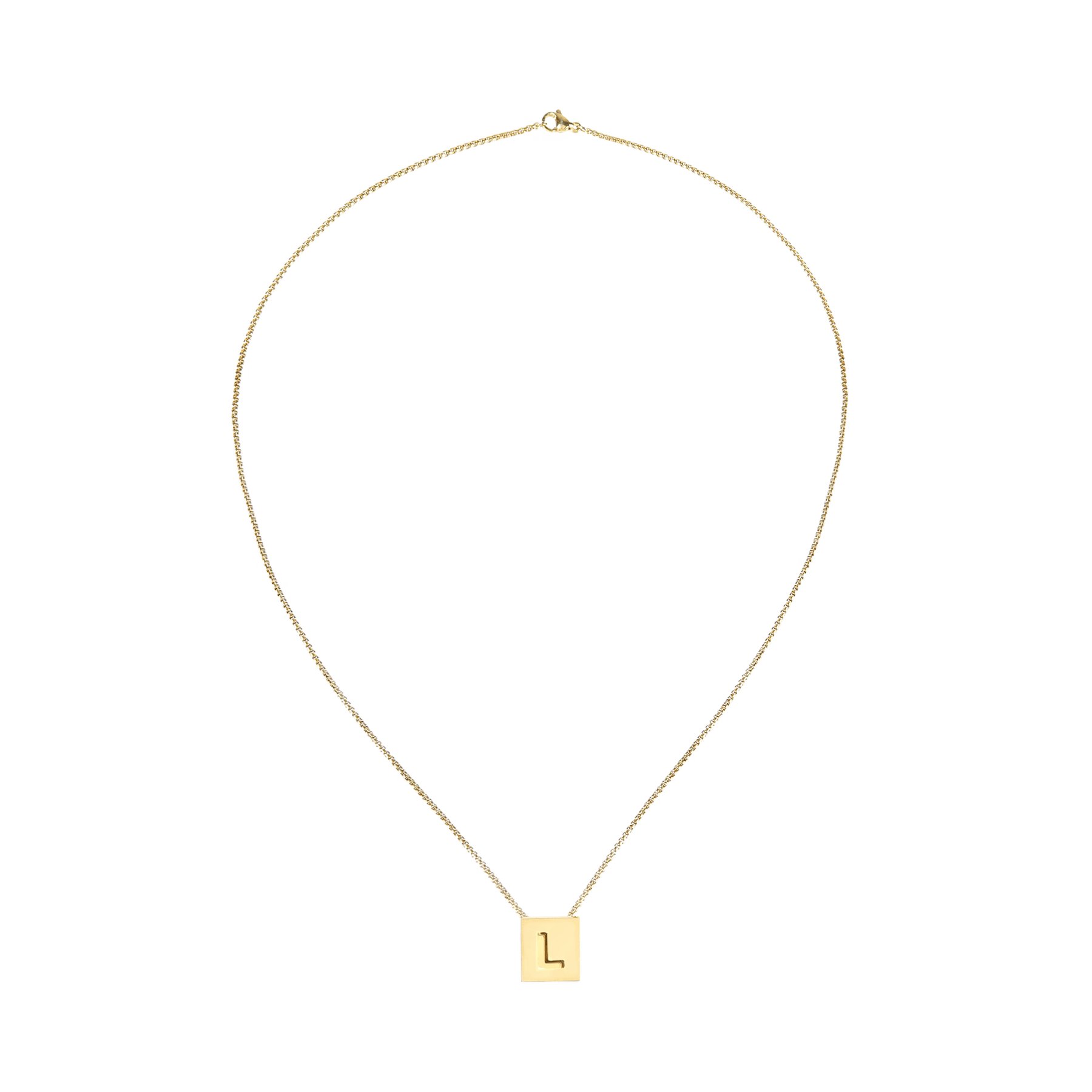 Francesca's Initial K Block Letter Necklace