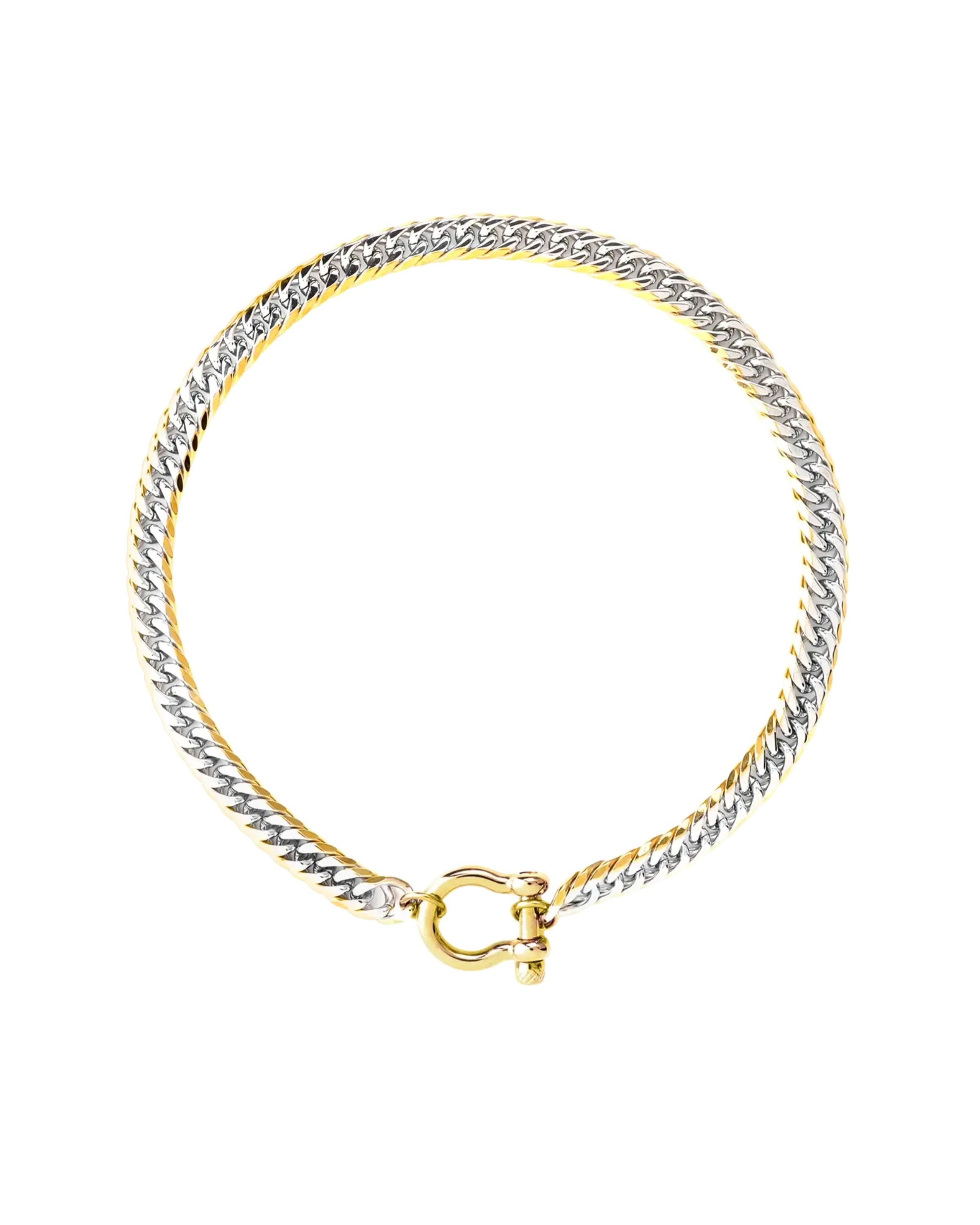 The Herradura Tropicana, a bold two-tone necklace with a sleek chain design and signature Herradura clasp, perfect for any statement look. ||| MIX