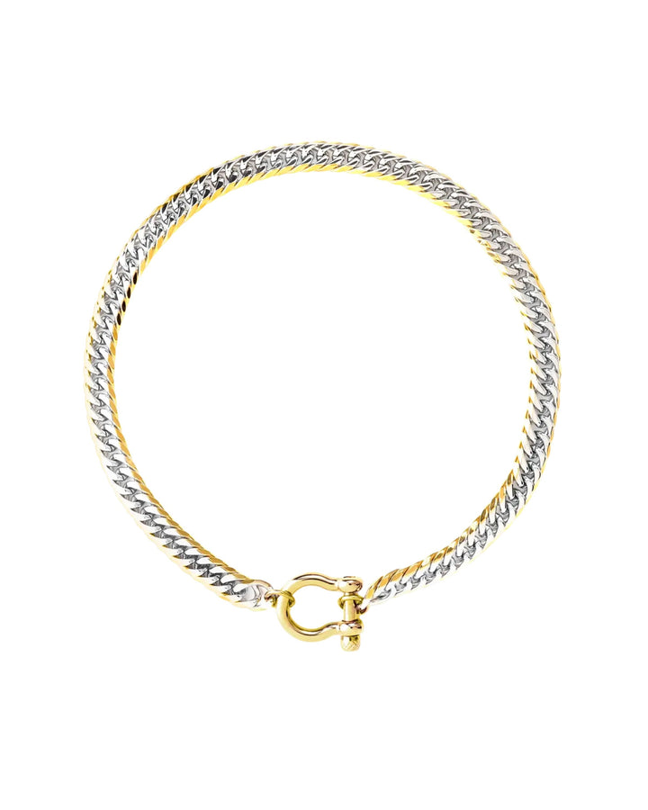 The Herradura Tropicana, a bold two-tone necklace with a sleek chain design and signature Herradura clasp, perfect for any statement look. ||| MIX