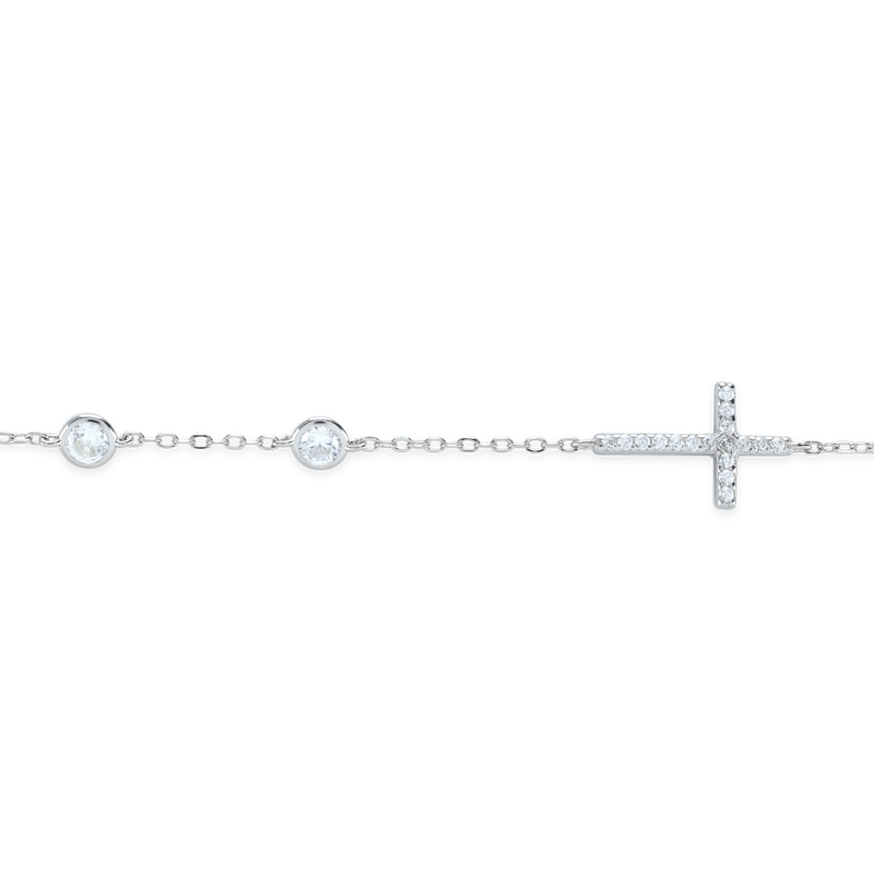 FINE CROSS BRACELET