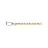 The MINIMAL CAN OPENER CHAIN RING, which is a bold and unique gold ring, features a chunky chain-link design connected by a sleek can opener-style clasp. This statement piece stands out on its own or can be stacked with other rings for a layered, modern look. ||| MIX