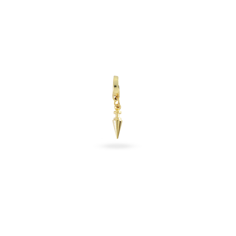 The SPIKE BULKY CHARM which is made of 18k gold plated Sterling silver charm.