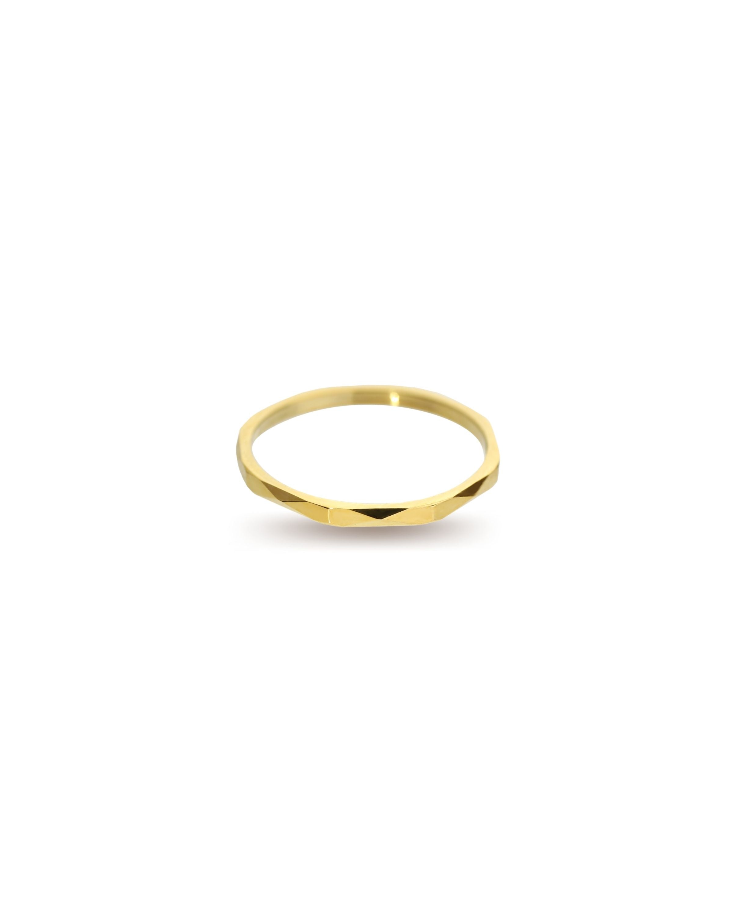 The Thin RING which is an 18k Gold plated dainty thin ring good for stacking with other rings.