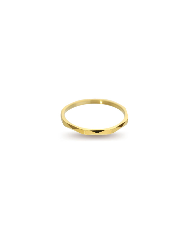 The Thin RING which is an 18k Gold plated dainty thin ring good for stacking with other rings.