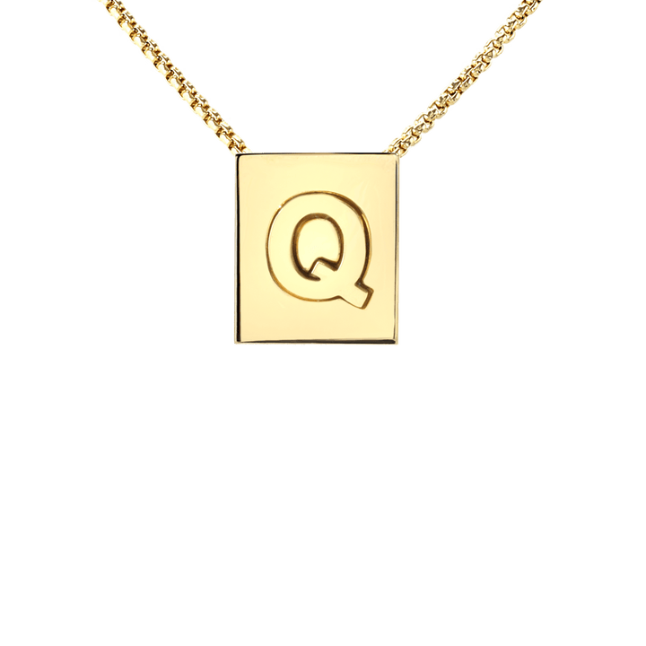LETTER SQUARE NECKLACE