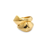 Gold CHUNKY DOME RING SET featuring two bold, sculptural rings with a modern, high-shine finish for a statement look. ||| GOLD